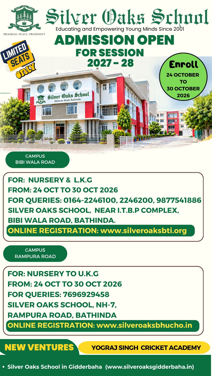 Silver Oaks School Flyer