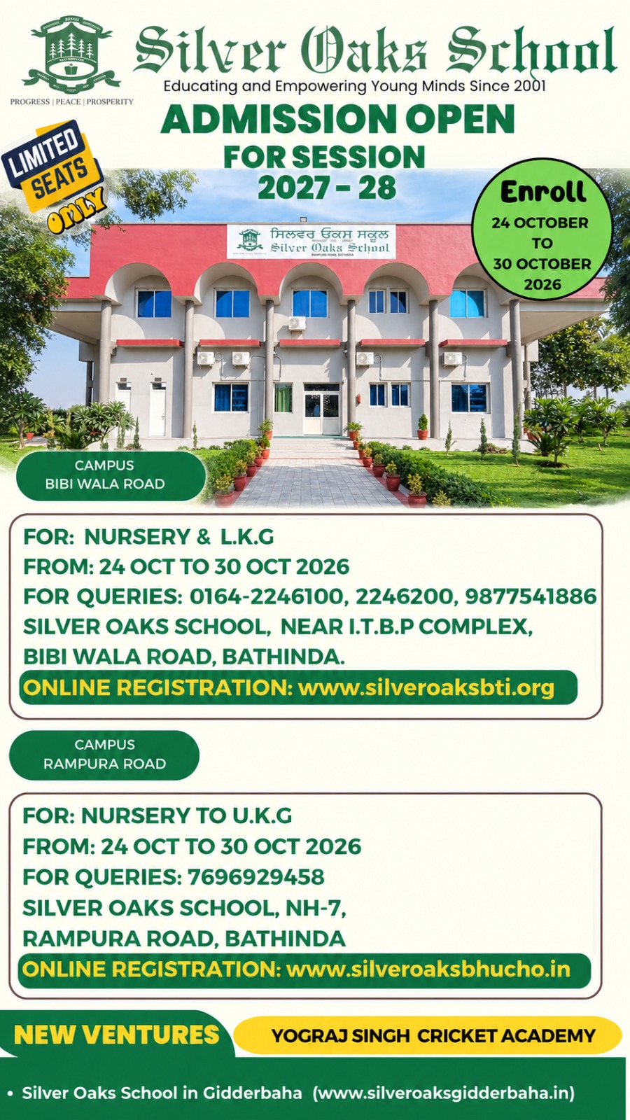 Silver Oaks School Flyer